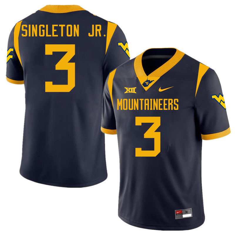 Oran Singleton Jr. WVU Jersey,West Virginia Mountaineers #3 Oran Singleton Jr. Jersey Youth College-